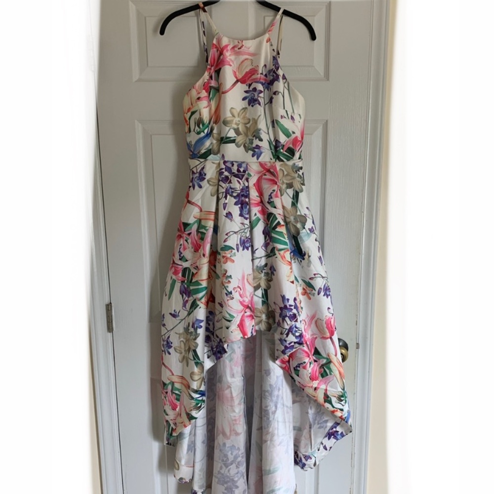 PROM DRESS- Speechless hi low floral prom dress